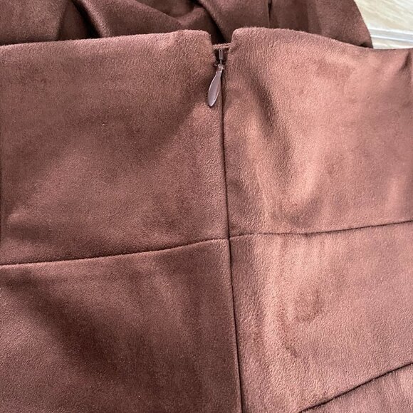 Sundance Catalog Pants‎ Leggings Size 14 Faux Suede Ankle Zip Brown PT-1913 - Picture 7 of 9